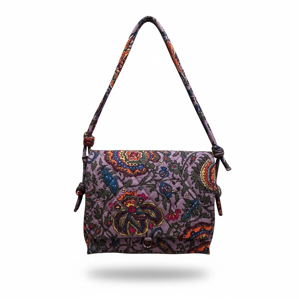 Vera Bradley Purple Paisley Floral Shoulder Bag